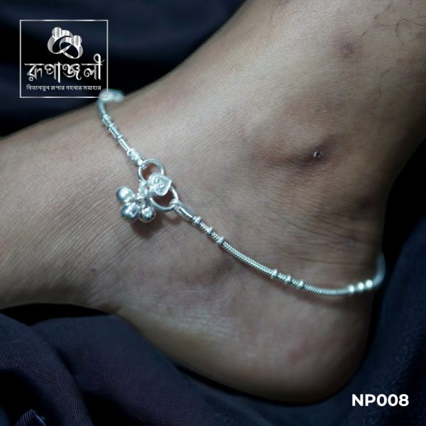 925 Sterling Italian Silver Nupur - রূপার নূপুর