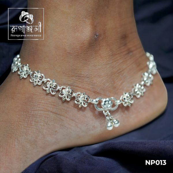 New 925 Sterling Italian Silver Nupur - রূপার নূপুর