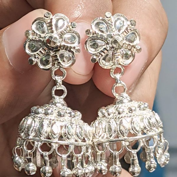 Silver Jhumka
