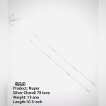 Silver Nupur (Anklet) — 70 Tons, 10.5 inch (13 ana)