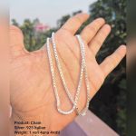 Silver Chain — 925 Italian, 19.5inch (1 vori 4 ana 4 rotti)