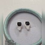 Silver Earring — 925 Italian, Cubic Zirconia (2 ana 1 rotti)