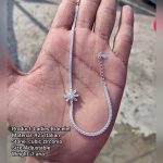 লেডিস ব্রেসলেট - Ladies Silver Bracelet — 925 Italian, Cubic Zirconia, Adjustable (7 ana)
