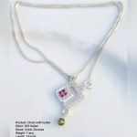 Silver Chain with Locket — 925 Italian, Cubic Zirconia, 18 inch (7 ana)