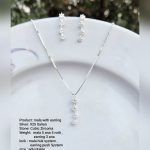 Silver Jewellery Set — 925 Italian, Cubic Zirconia, Adjustable (5 ana 5 rotti)