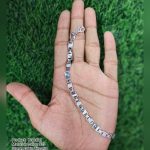 Silver Bracelet — 925 Italian, Cubic Zirconia, Adjustable (11 ana 5 rotti)