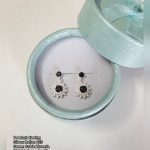Silver Earring — 925 Italian, Cubic Zirconia, Push lock (2 ana 4 rotti)