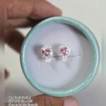 Silver Earring — 925 Italian, Cubic Zirconia, Push lock (2 ana 3 rotti) — Design 2