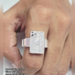 Silver Finger Ring — 925 Italian, Cubic Zirconia (8 ana 2 rotti)
