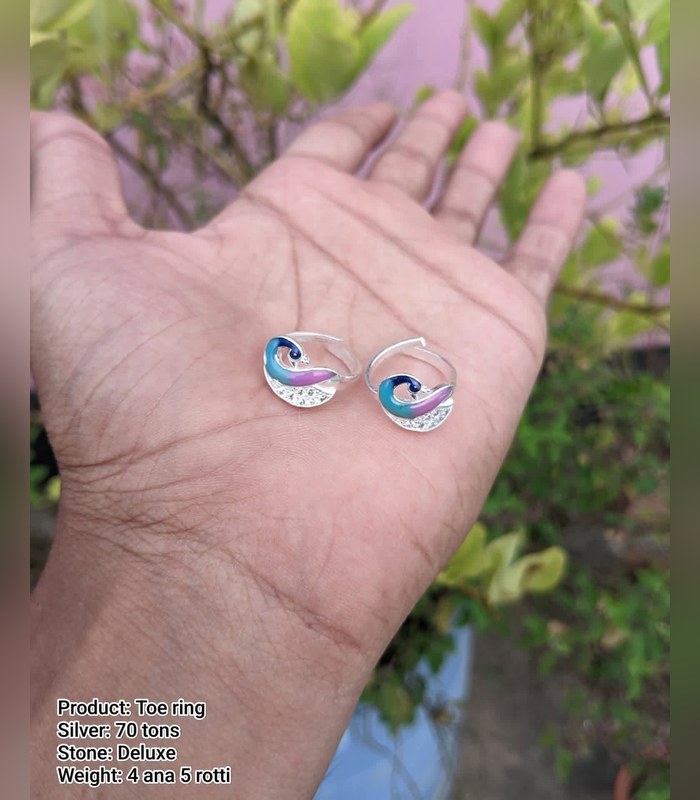 toe-ring-70tons-4-ana-5-rotti-4 Silver Toe Ring — 70 Tons, Deluxe (4 ana 5 rotti) - Image 1
